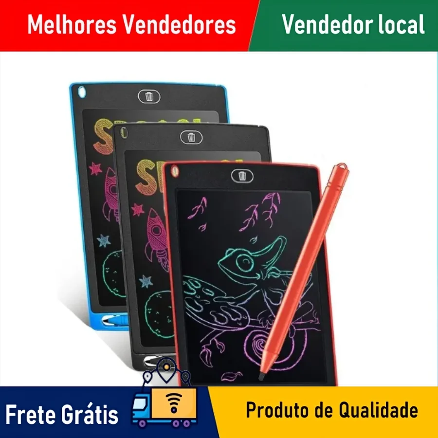 Skytur loja lousa mágica infantil para pagar e diversão em lcd tablet crianças led 12 polegadas! ENVIO RAPIDO