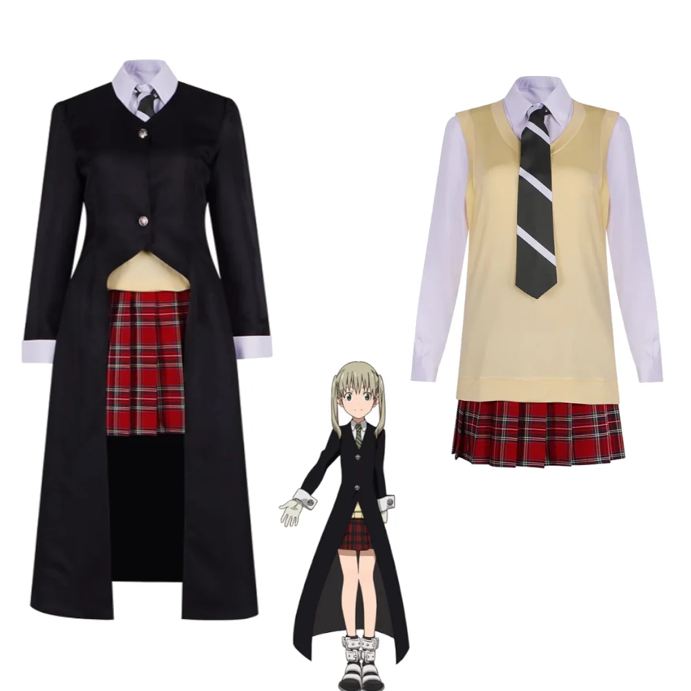 

Soul Eater Maka Albarn Cosplay Costume Anime School Uniform Tuxedo Outfit for Women Girls Halloween Roleplay Party