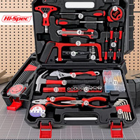 Hi-Spec 104Pcs DIY Household Tools Kit with SawToolbox Socket Wrench Auto Repair Tool Clamp Hammer Tape Measure Hand Tool