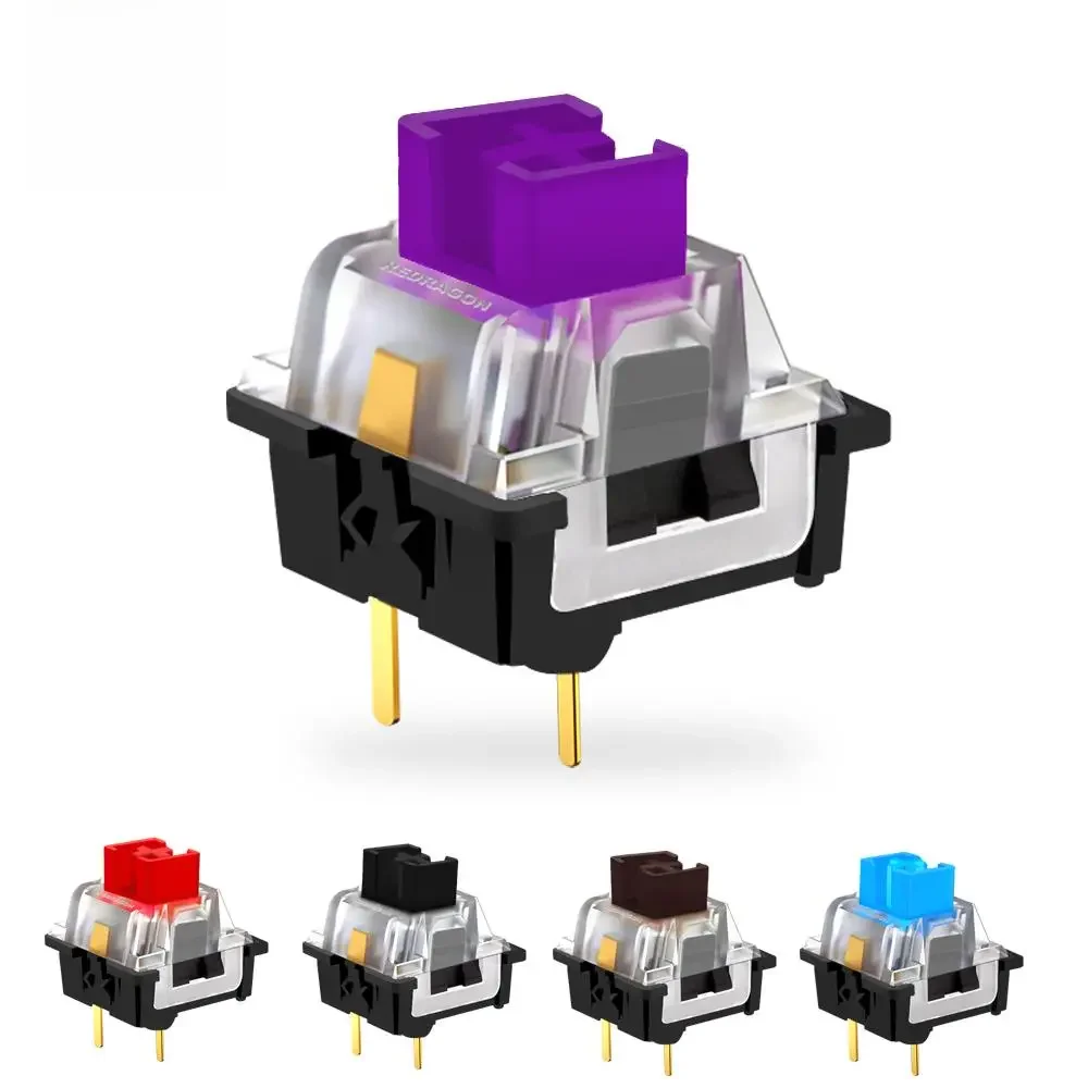 Redragon Smd Rgb Mx Switch 3pin Clicky Lineaire Tactiele Stille Rood Blauw Zwart Bruin Paars Switche Voor Achtergrondverlichting Mechanisch Toetsenbord - afbeelding 2