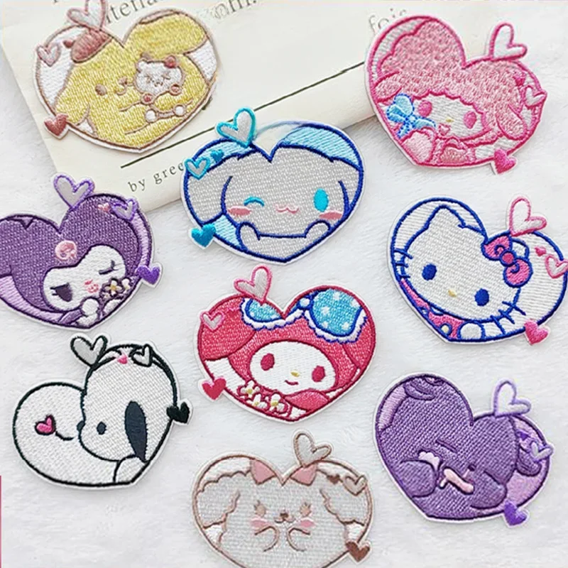 Hallo Kitty gestickte Patches selbst kleben Kuromi Cinna moroll meine Melodie niedlichen Cartoon