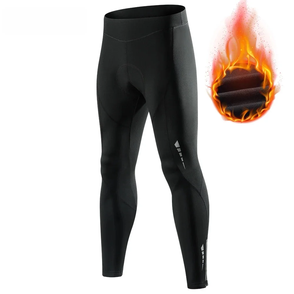 AliExpress WOSAWE Winter Men Cycling Padded Pants Bicycle Fleece Thermal Leggings Warm MTB Long Tights Mountain Bike Pants Sports Trousers