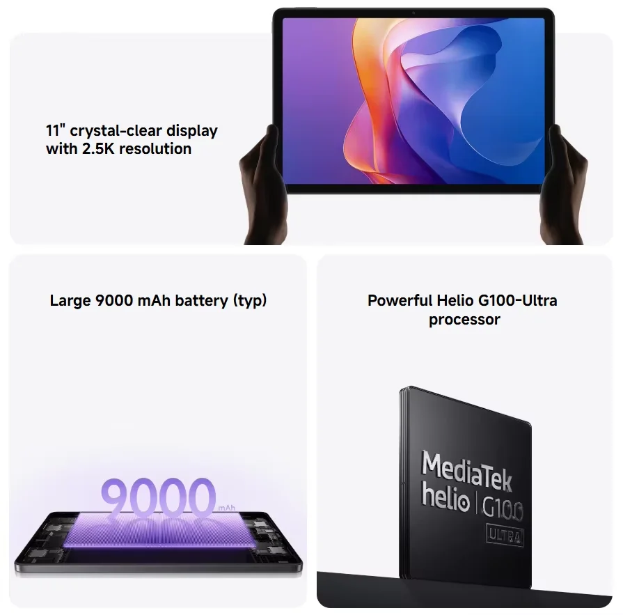 Immagine 3: Xiaomi Redmi Pad 2 Tablet PC Batteria da 9000mAh Display 11