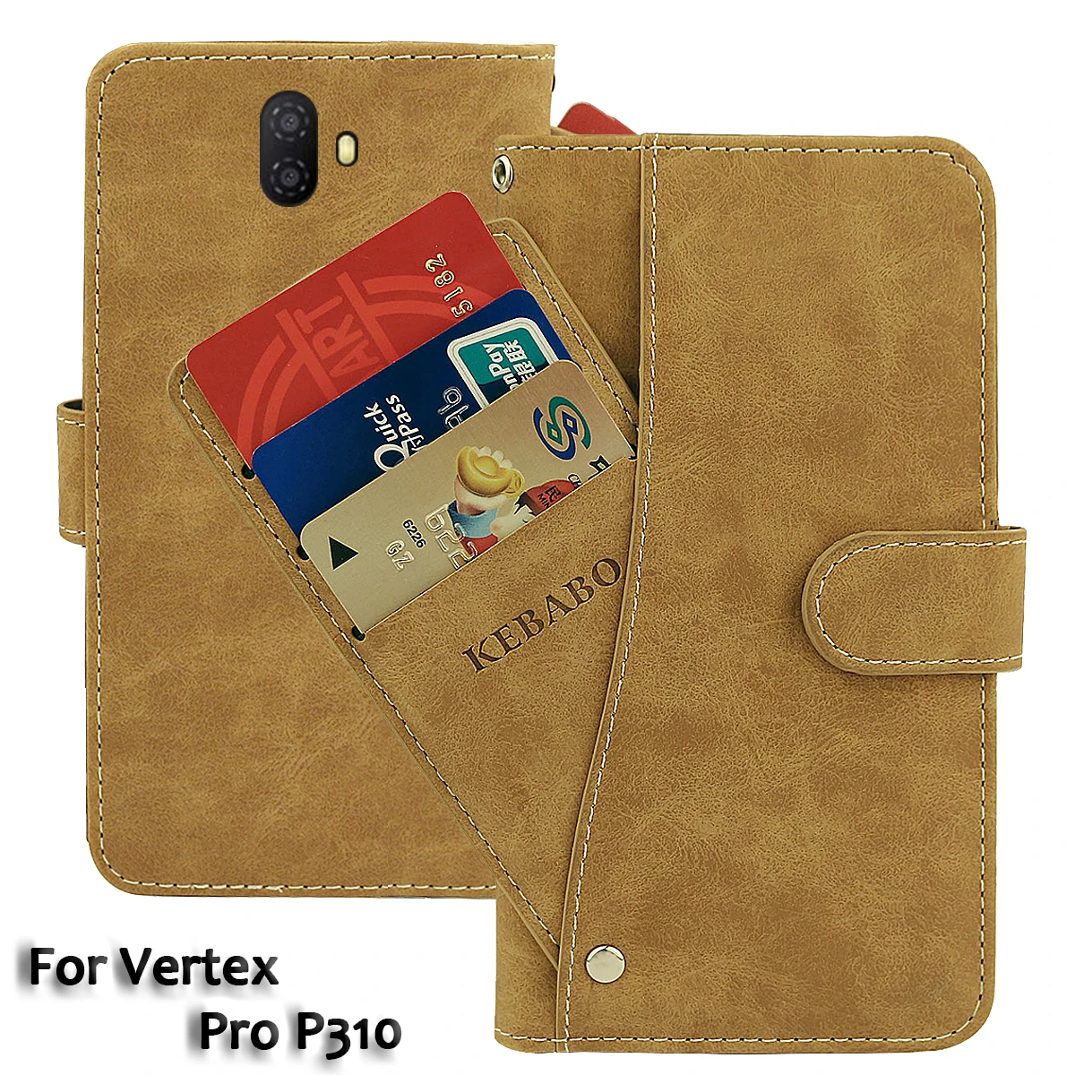 Vintage Leather Wallet Vertex Pro P310 Case 6.53