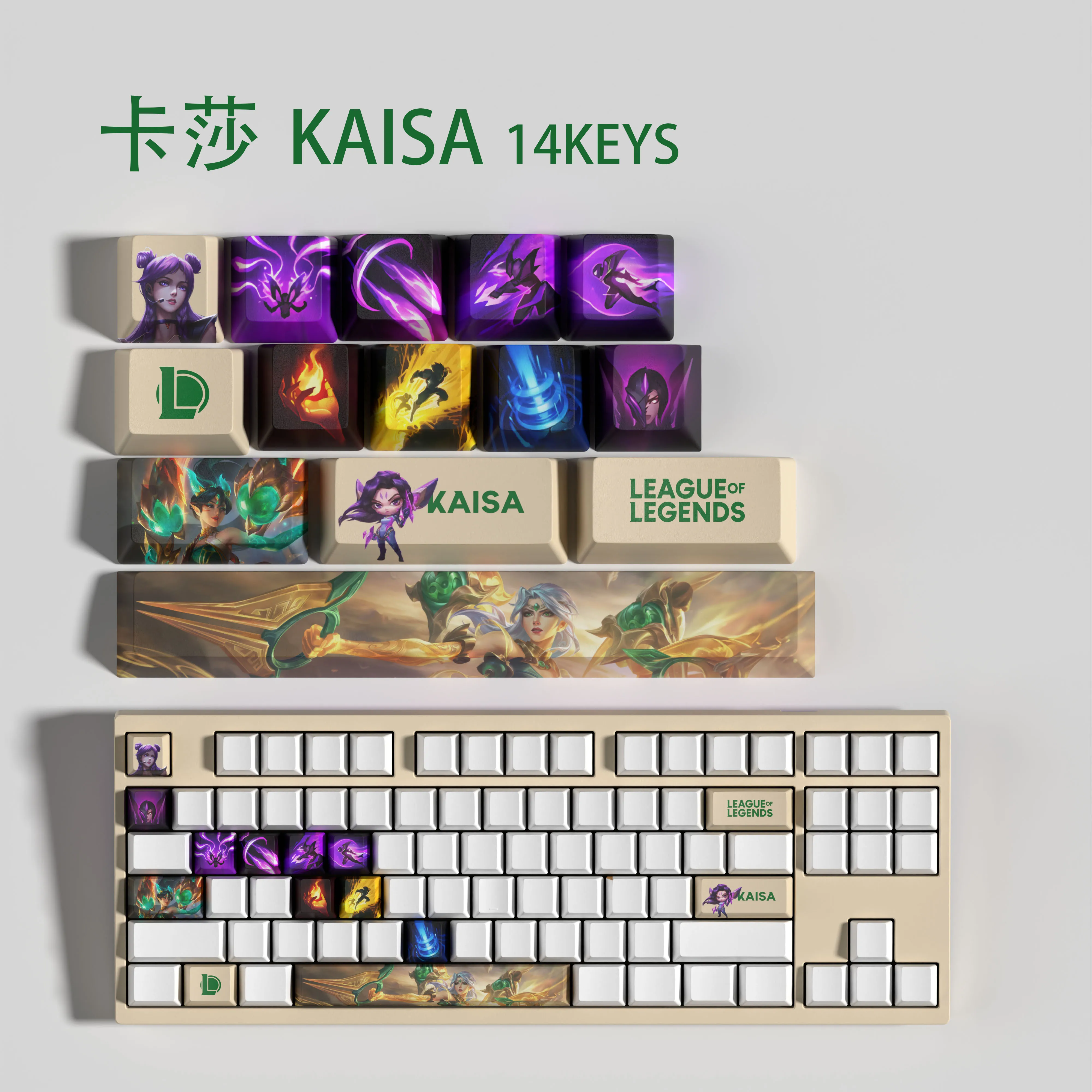 GRAVES KEYCAPS New design League of Legends keycaps14KEYCAPS  OEM Profile Keycaps for mechanical keyboard