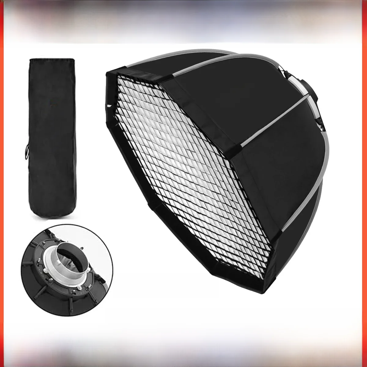 TRIOPO 55cm 65cm 90cm 120cm Składany ośmiokątny softbox Bowens Mount do sokani X100 COLBOR CL60 Godox Aputure LED Video Light — zdjęcie produktu 7