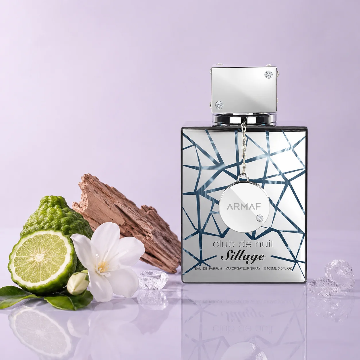 Armaf Club de Nuit Sillage EDP Perfume 105ml Silver Blue Crack Mirror Bottle Unisex Long Lasting Fragrance Spray Luxury Gift For Men Women Club Dating Daily Wear view 6