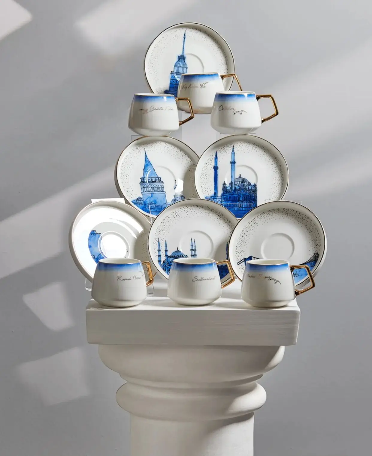 

Karaca X İst Collection istanbul 6 Person Coffee Cup Set Espresso Turkish coffee cup of set