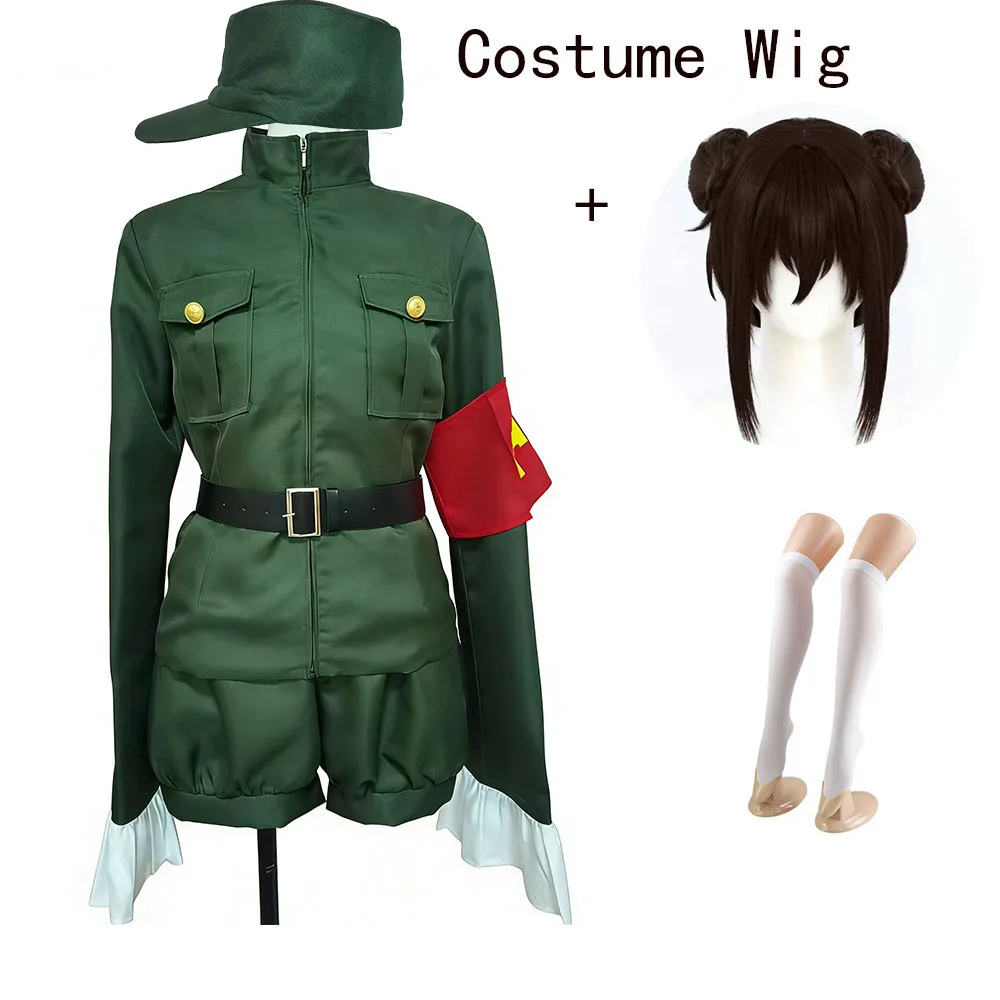 APH Axis Powers ヘタリア中国王耀王春燕コスプレ衣装ウィッグ女性