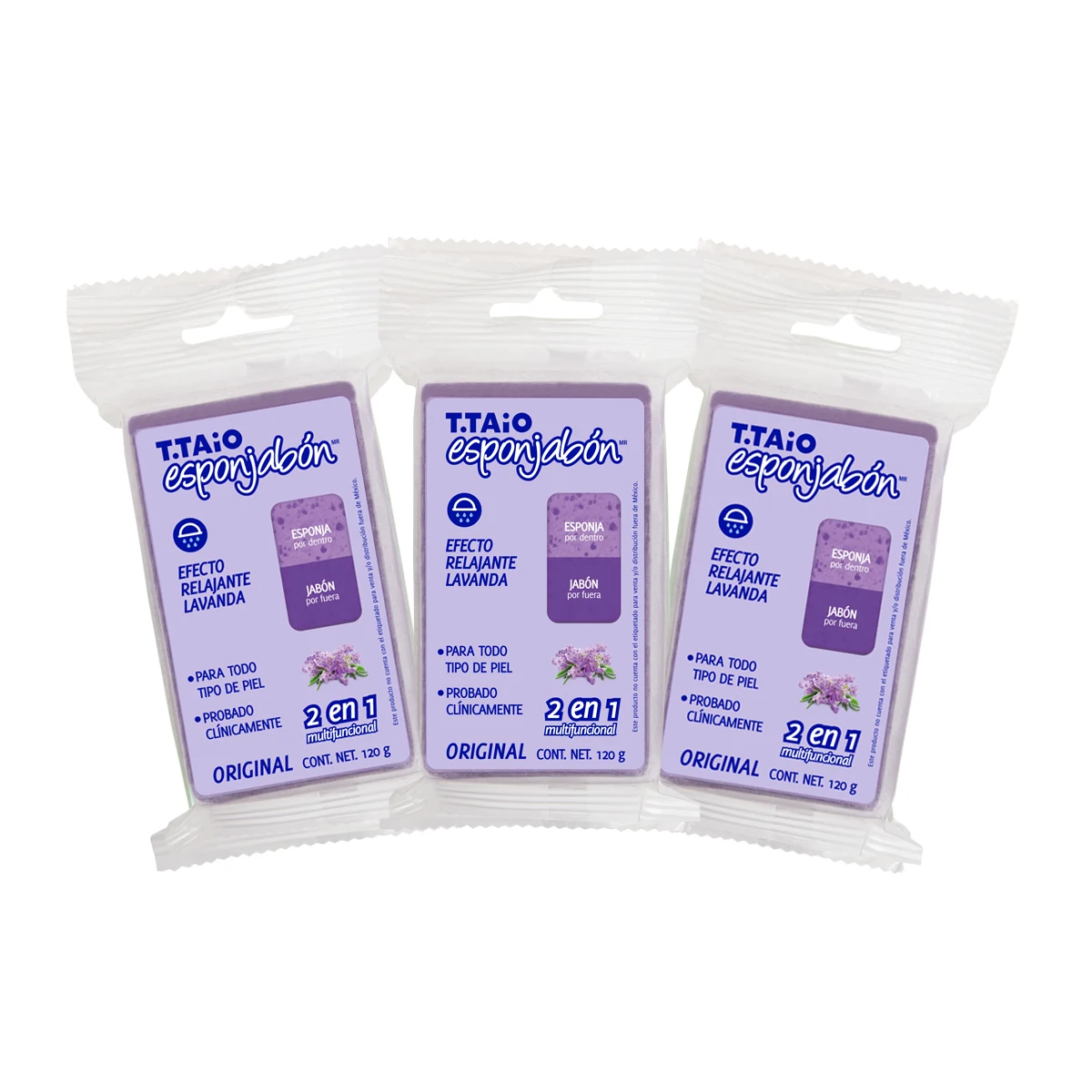 Esponjabon Lavanda Relajante 3 Piezas