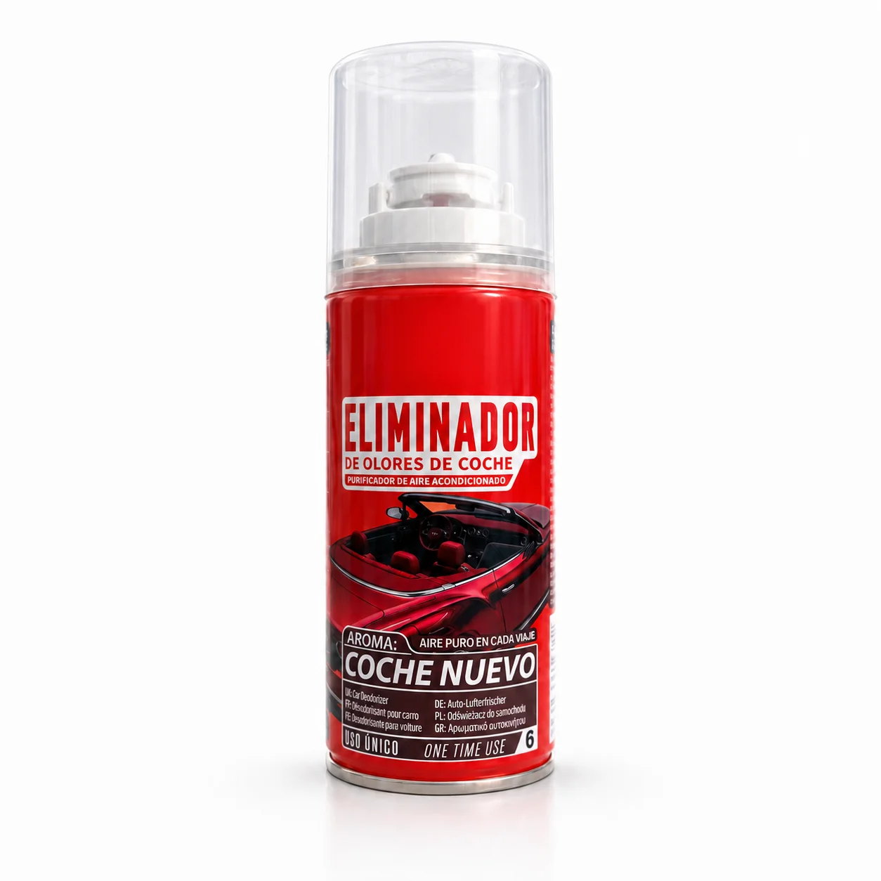 Eliminador de Olores para Coche Descarga Única Quita Olores Fuerte Tabaco Mascotas Sudor Ambientador Interior Vehículo Limpieza Profunda 150ml Varios Aromas