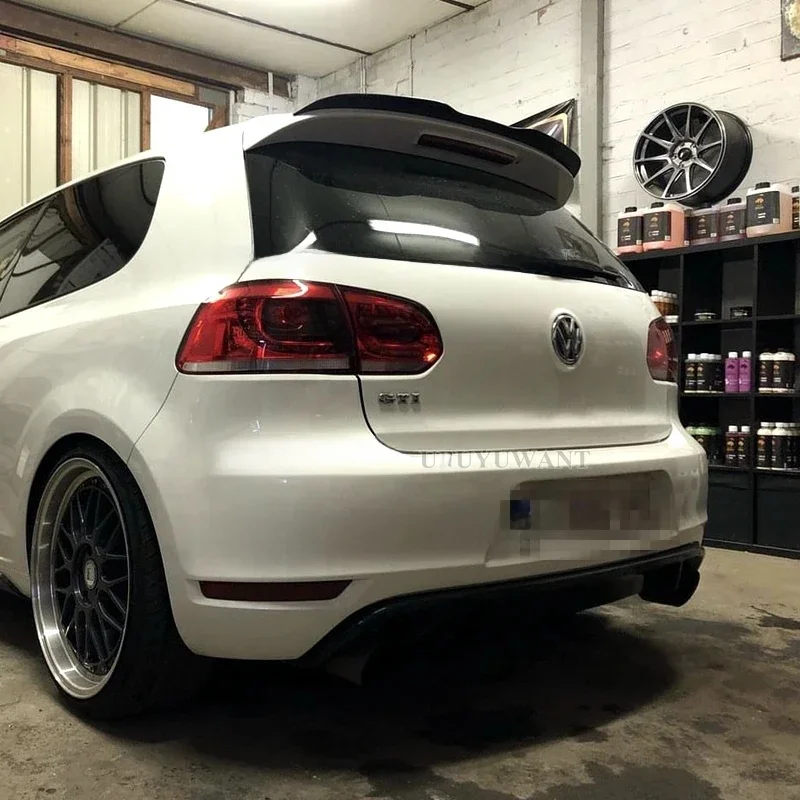 Aile arrière en plastique ABS noir brillant pour Volkswagen, becphone de toit, accessoires de golf 6 gti R, 6 gti gtd Mk6