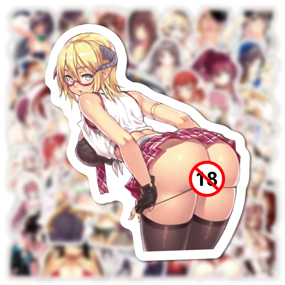 10/30/50PCS Hentai Sexy Girl Stickers DIY Laptop Luggage Notebook Fridge Car Waifu Anime Sticker Decals for Adult Toys Wholesale