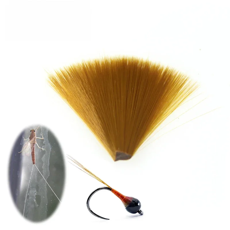 Bimoo Fine Diameter Brown Nylon Tapered Floating Fly Tying Mayfly Tail Fiber Perdigon Nymph Tails Fly Tying Material — zdjęcie 2