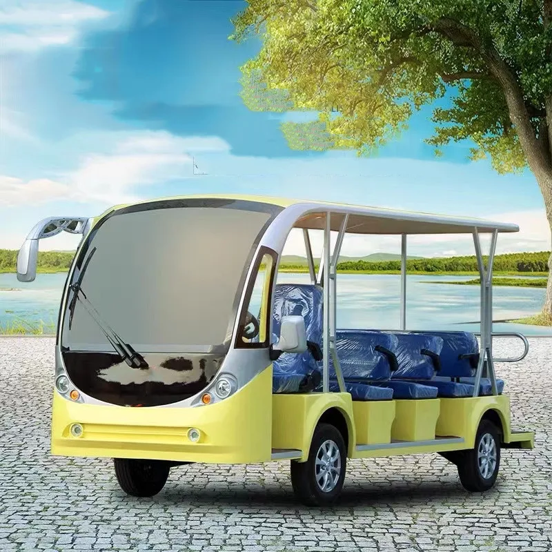 Travel Sales Tourist Shuttle Tourist Four Wheel Electric Bus 8 11 14 Seats 72V Sightseeing Bus City Airport Vehicle