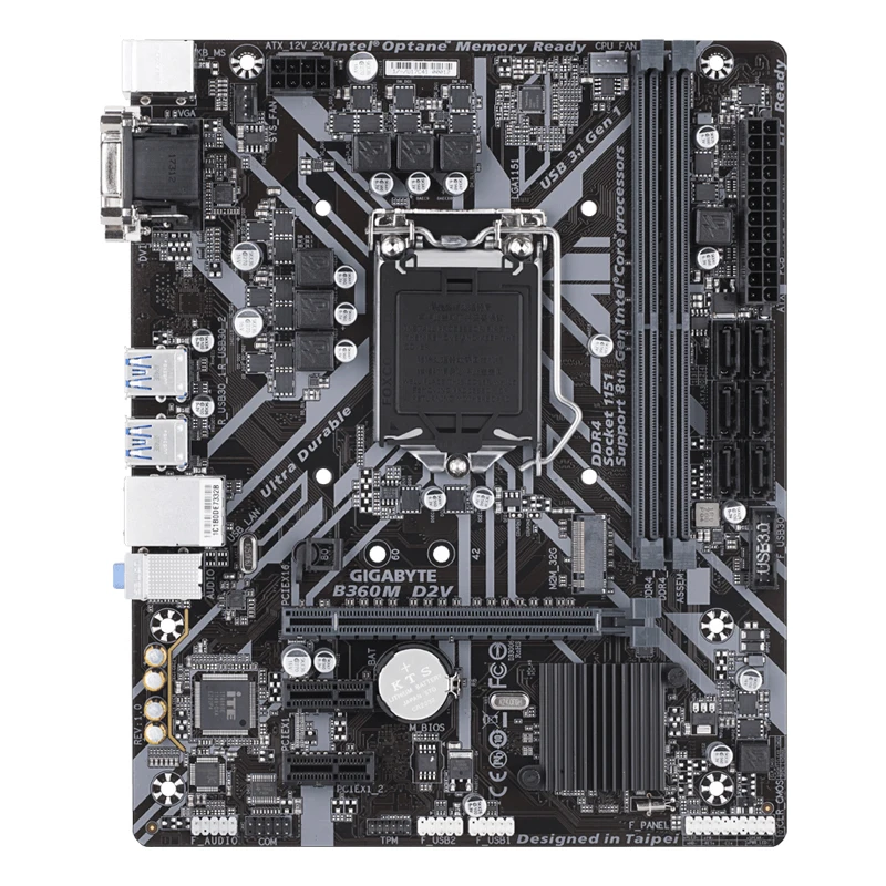 Imagem -02 - Placa-mãe Gigabyte-b360m D2v Intel B360 Lga 1151 Ddr4 Micro Atx Núcleo Vga ps 2