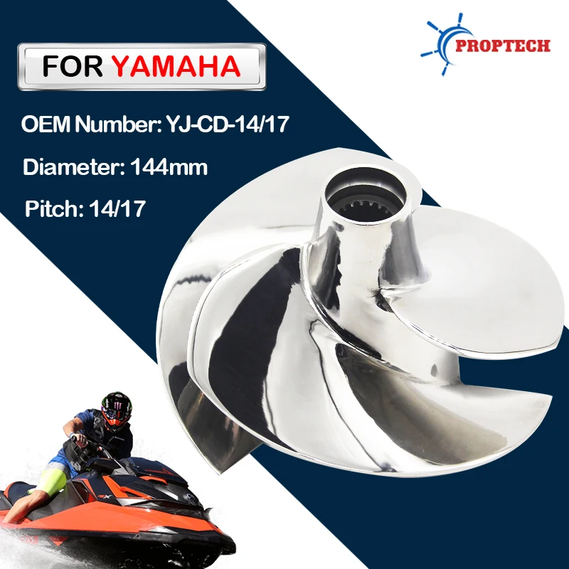 For Yamaha Jet Ski Impeller SUPERJET EX/ EX DELUXE/ EX SPORT 144mm 3 Blades Replaced  Solas YJ-CD-14/17