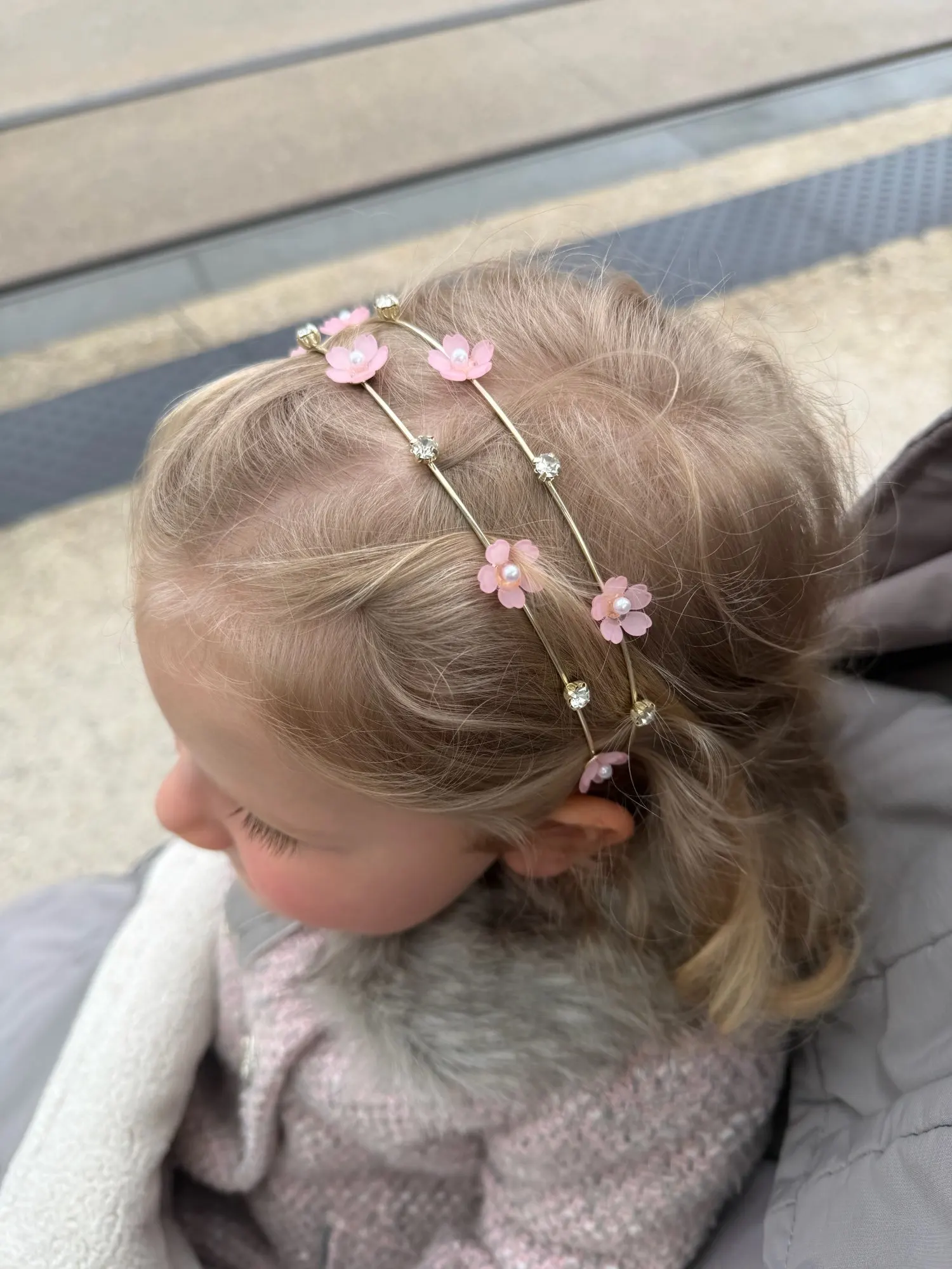 Double Layer Rhinestone Flower Hairbands for Women Fashion Elegant Metal Hair Hoop Korean Style Headwear Girls Hair Accessories photo review