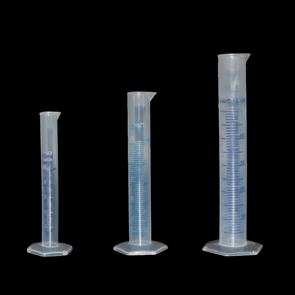 1 szt. Półprzezroczysty plastikowy cylinder miarowy Cylinder z podziałką do materiałów laboratoryjnych Narzędzia laboratoryjne Akcesoria do laboratorium szkolnego — zdjęcie produktu 7