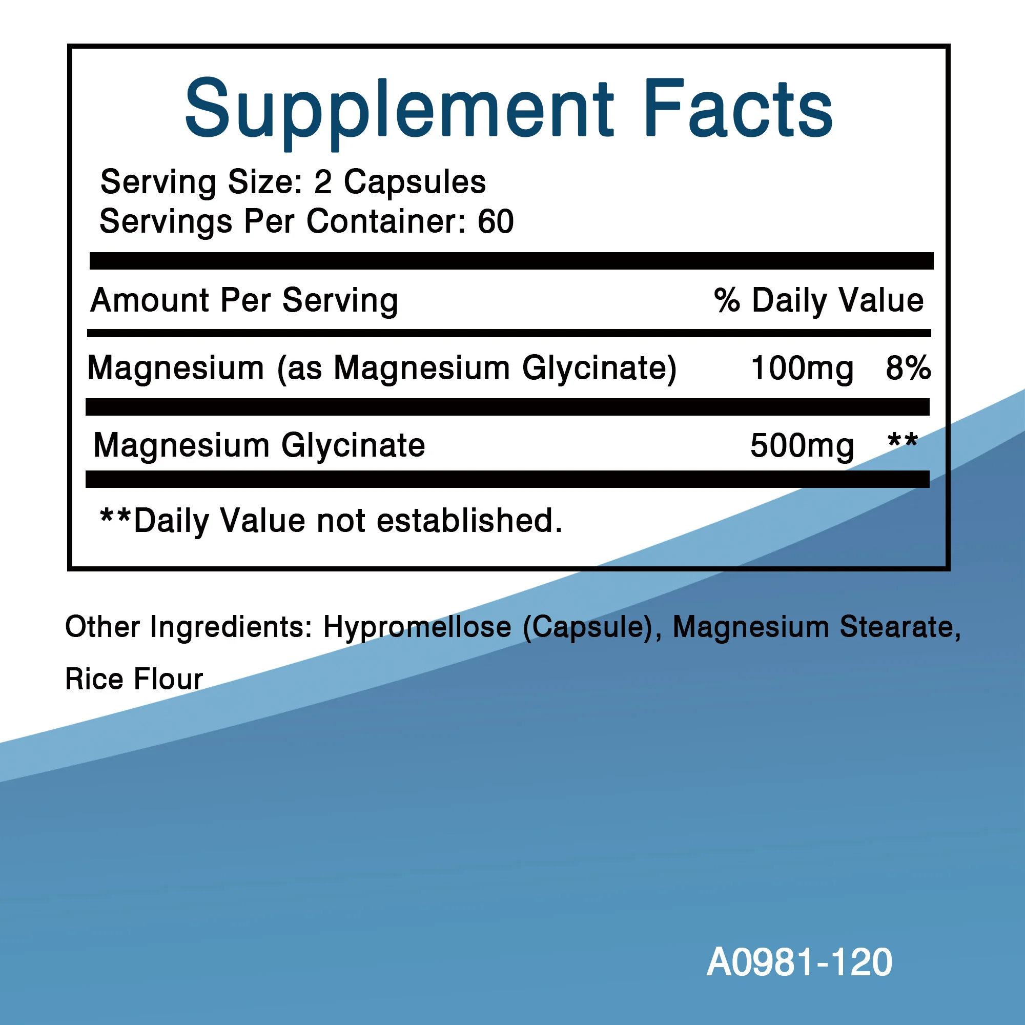 Magnesium Glycinate Capsules - Supports Muscle, Bone, Joint, and Sleep Health, Stress & Anxiety Relief - 120 Capsules