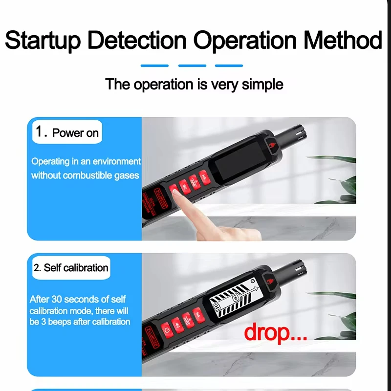 New Gas Leak Detector For Combustible Gases Portable Natural Gas Detector Beep  Analog Alarm Sensitivity Adjustment Gas Detector