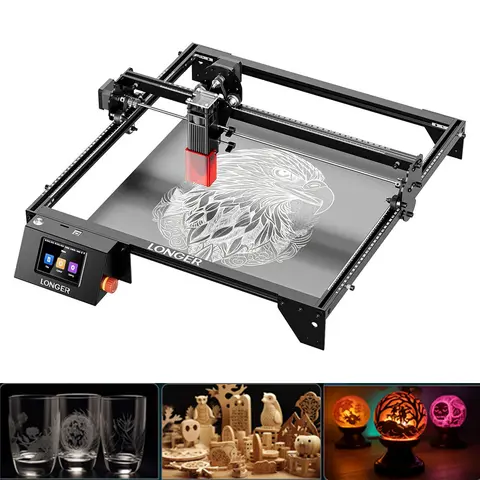 LONGER 20W Laser Engraver & Cutter 400x365mm WiFi Touchscreen Laser Engraving Machine for Wood Acrylic Leather Metal DIY Workshop LightBurn LaserGRBL Compatible