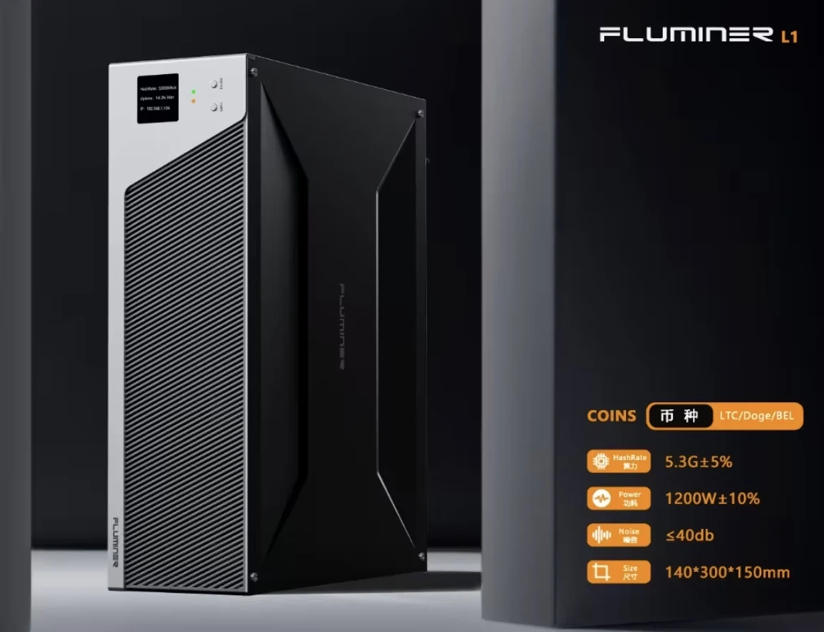 DCE جديد Asic مينر فلومينر L3 9.5Gh/S 1700W Scrypt مينر تشفير L1 Pro 6Gh T3 L1 5.3Gh L2 1Gh Dogecoin Litecoin آلات التعدين