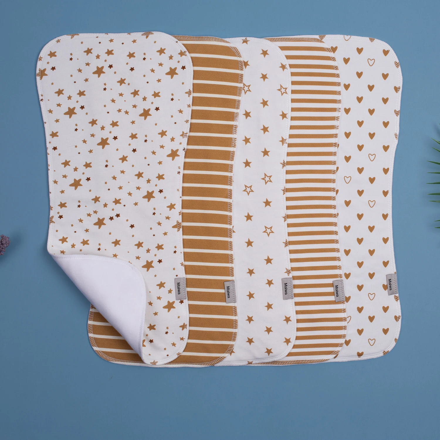 

5 упаковок супермягких хлопковых салфеток для отрыжки, высоко впитывающие банданы, слюнявчики для младенцев и новорожденных