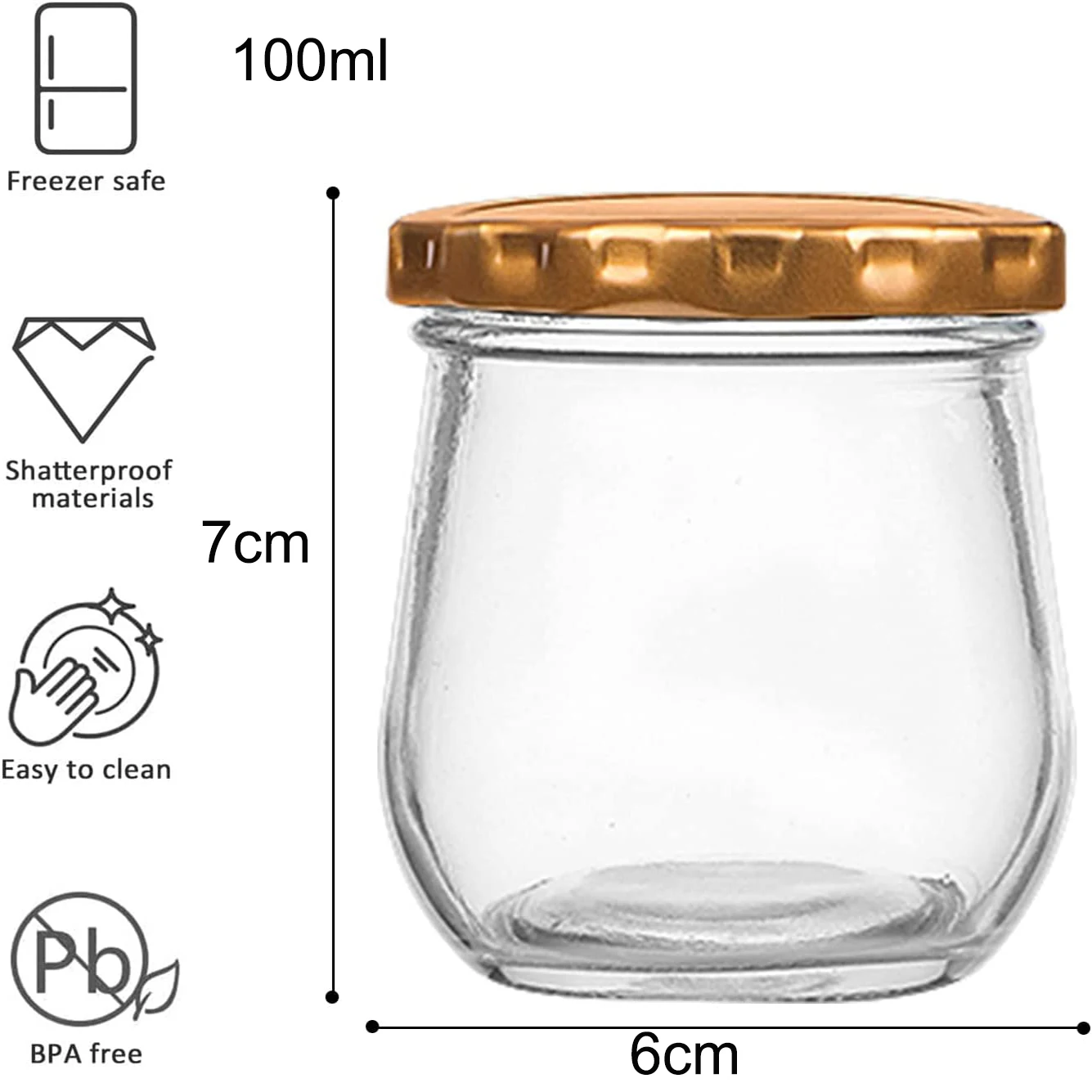 Mason Jars, 100ml Mason Jars Canning Jelly Jars with Lids, Ideal for Jam, Honey, Wedding Favors, Shower Favors, Spice Jar