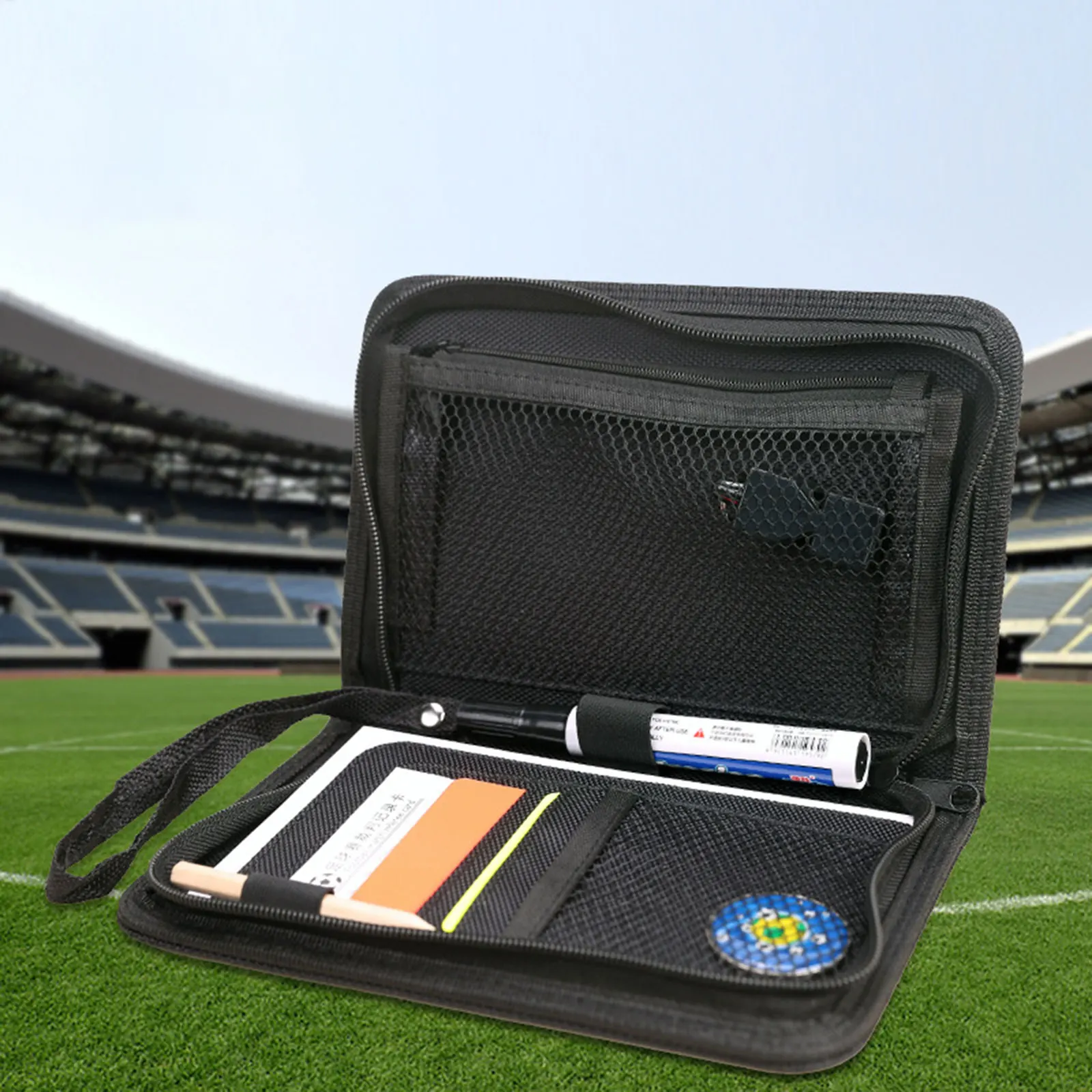 

Referee Bag Lightweight Pen Multifunctional Match Training Referee Organizer Equipment Accessories with Pocket Versatile