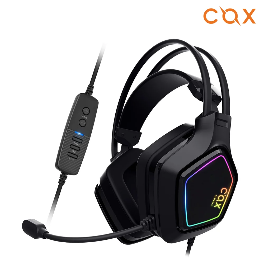 COX Cox Scarlet virtual 7.1 LED vibration gaming headset