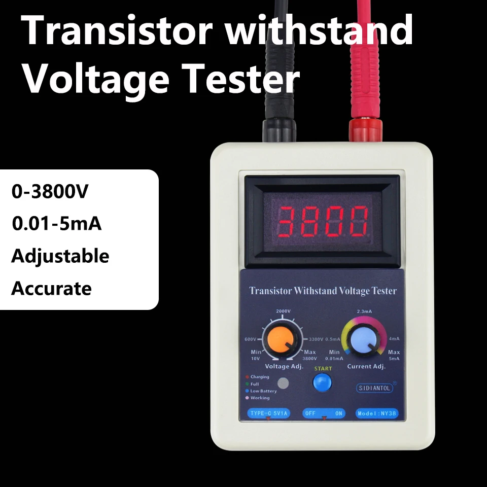 Imagem -02 - Igbt Capacidade de Tensão Transistor Tester Mos Triode Led Capacitor de Tensão Mov sem Suporte 0v3800v