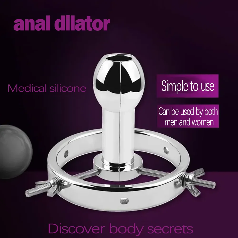 Metal Anal Expander Adjustable Anal Dilator SM Sex Toys for Men Women Vaginal Anal Stretcher