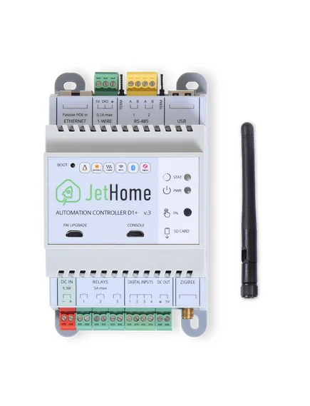 

JetHome JetHub D1+ v.3 (Home Assistant) DIN Rail Automation Controller