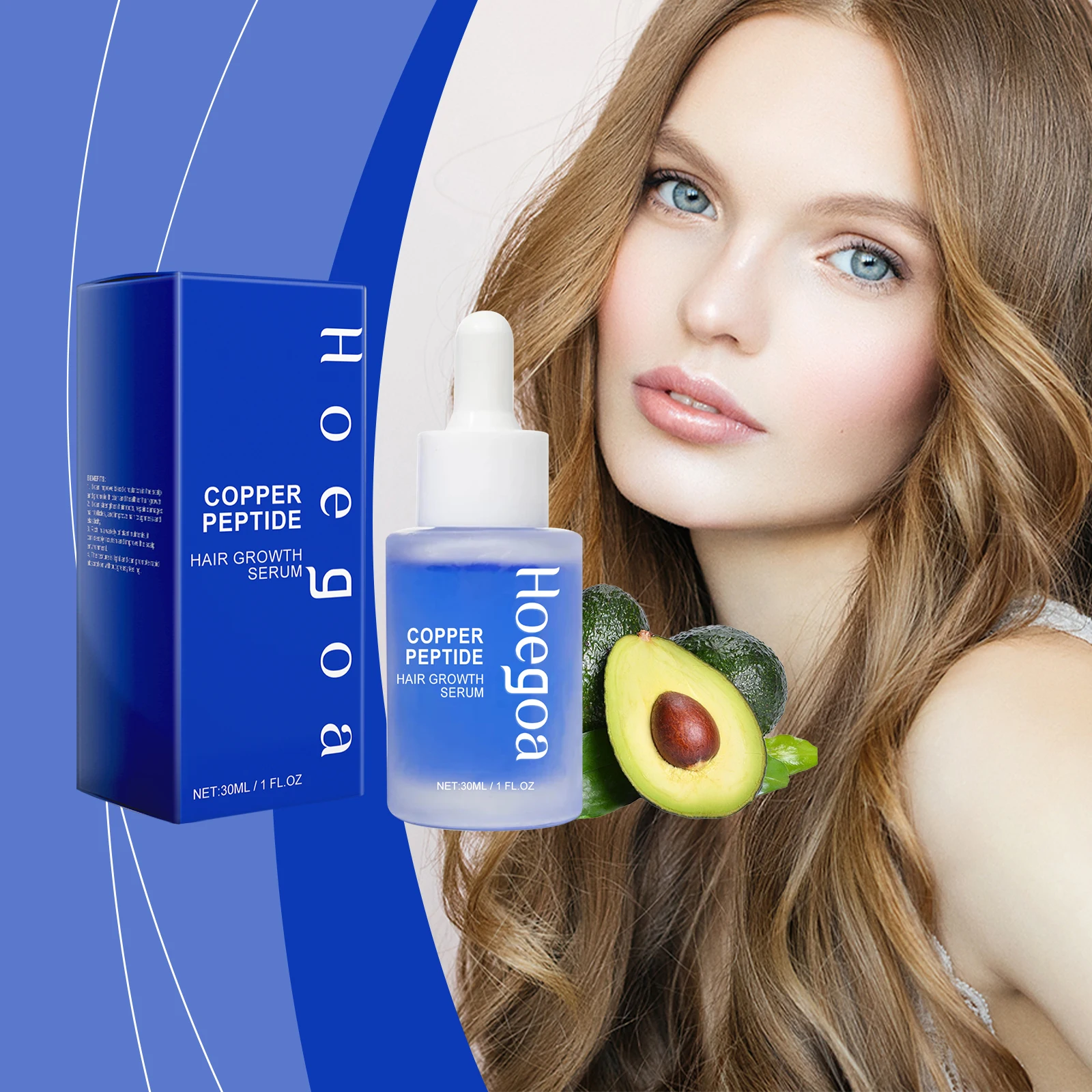 

30ml Hoegoa Copper Peptide Hair Density Serum Fortified Follicle Restoration Scalp Revival Volume Boost Blood Circulation Growth
