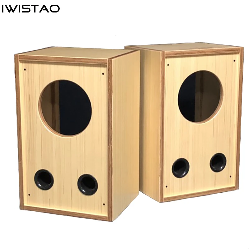 

IWISTAO HIFI 8 Inch Full Range Coaxial Speaker Unit Empty Cabinet 1 Pair Birch Multi-Layer Plywood 18mm for Tube Amp DIY