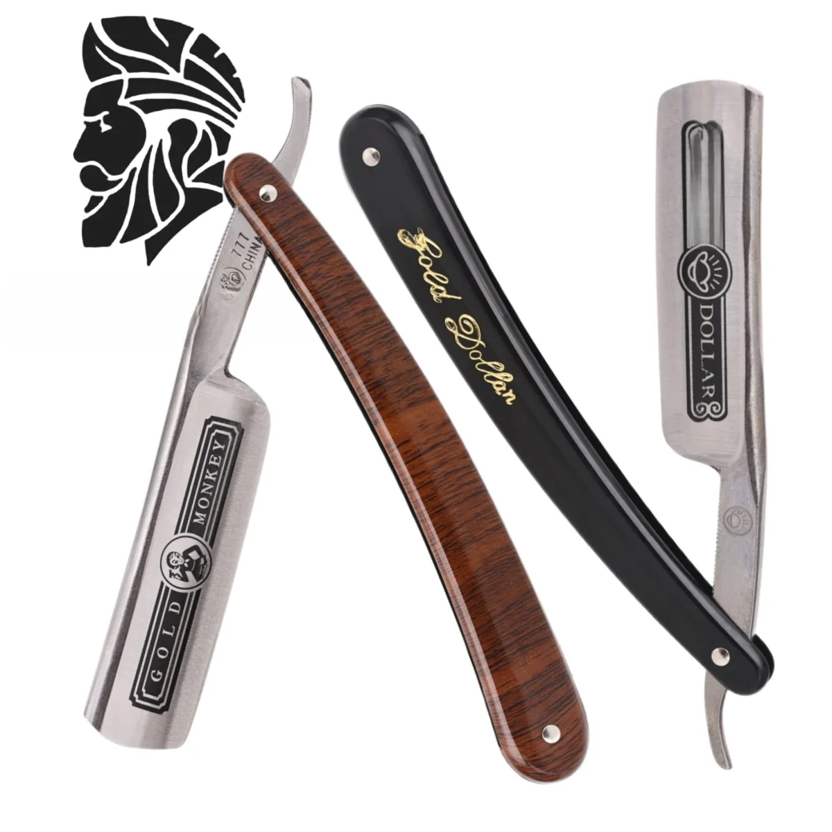 Professionelle männer Manuelle Gerade Rasierer Gold Dollar Klassische Sharp Barber Razor Gesichts