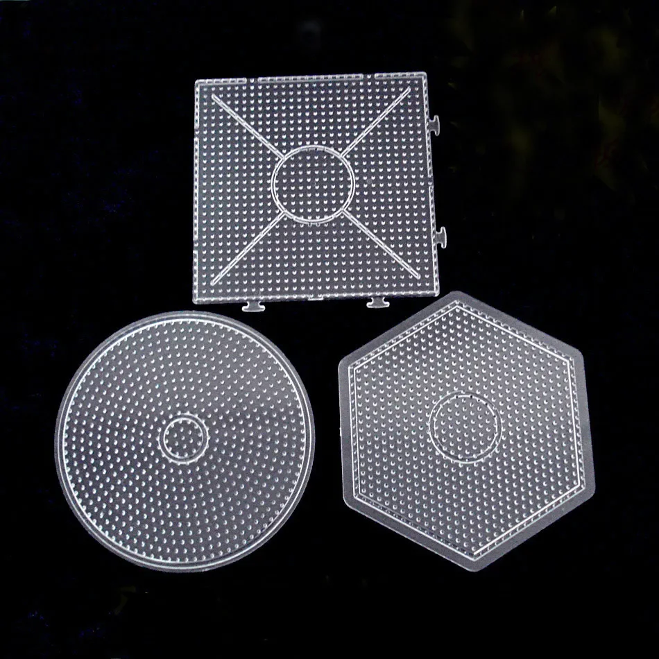 5mm Hama perles panneau perforé Transparent modèle conseil Pixel Art Puzzle outil carré bricolage Figure matériel conseil Perler perles