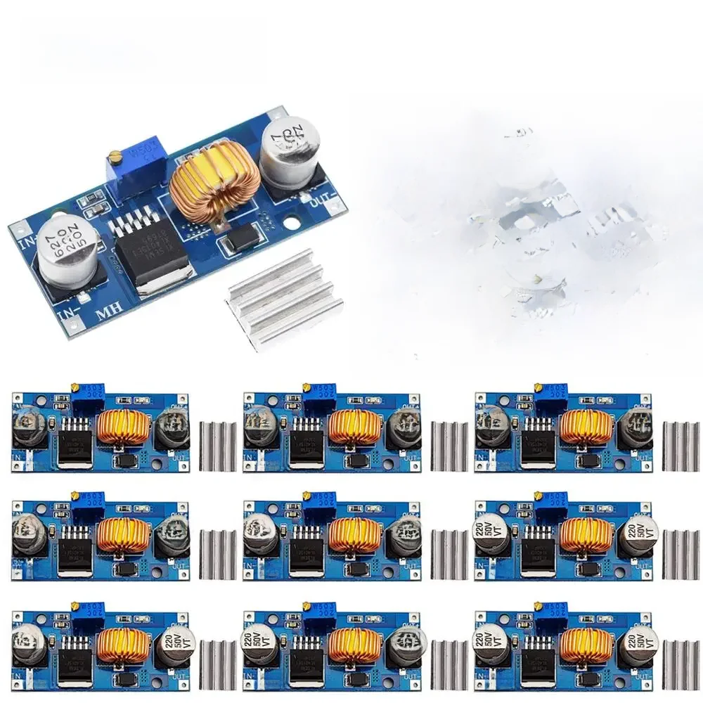 1-10PCS 5A DC-DC krok w dół regulowana moc moduł zasilający ładowarka litowa XL4015 4 ~ 38V 96% 5A DC regulowany moduł Step-Down — zdjęcie 2