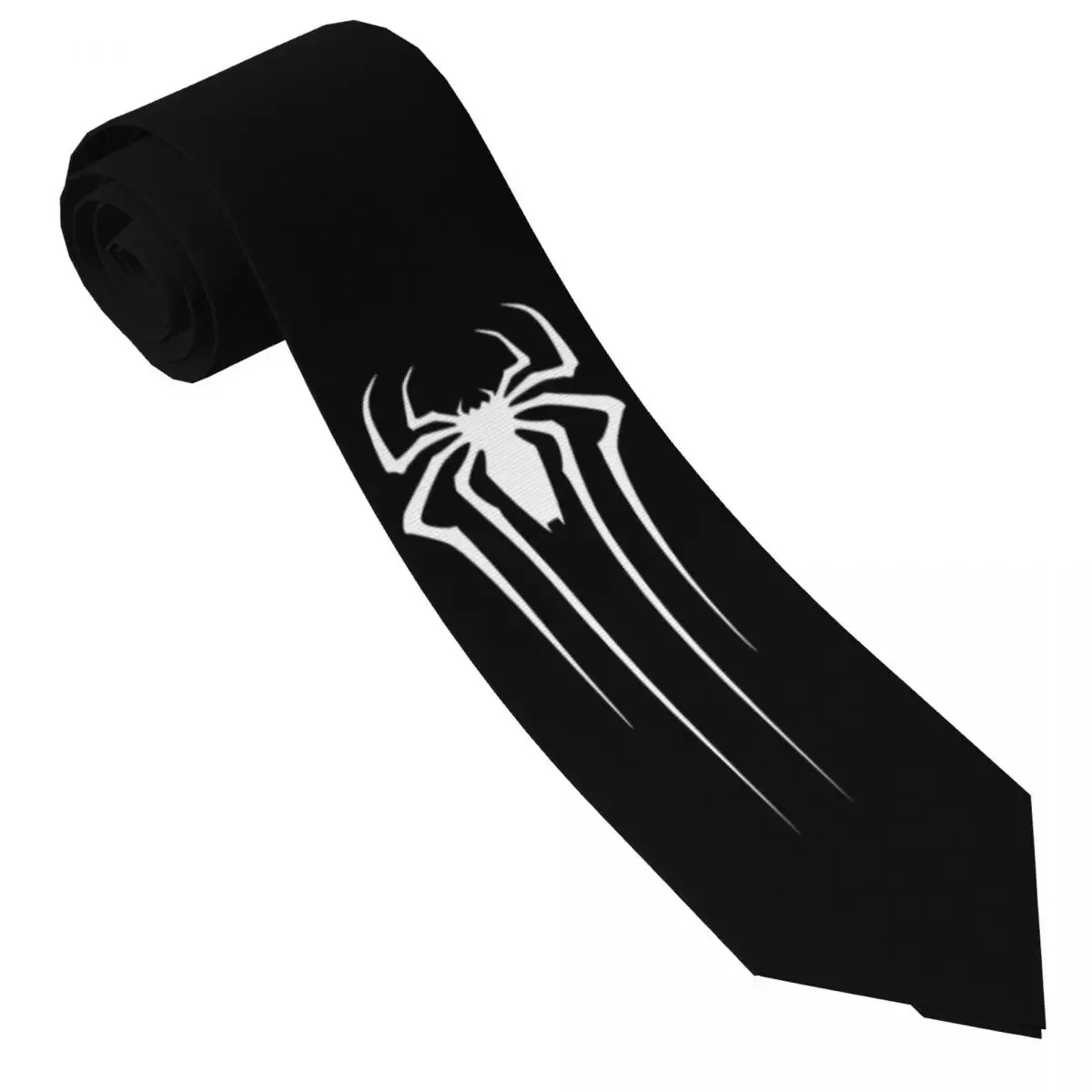 Cravates de cou imprimées de dessin animé d'araignée classique, collier décontracté rétro, loisirs masculins, accessoires de cravate de présidence