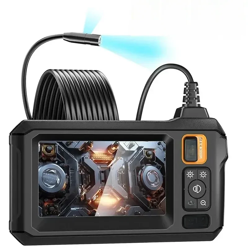 Caméra endoscopique industrielle HD1080P, 8mm, écran IPS 4.3 pouces, 1080P, pour inspection de tuyaux, réparation automobile, étanchéité IP67, 8 LED
