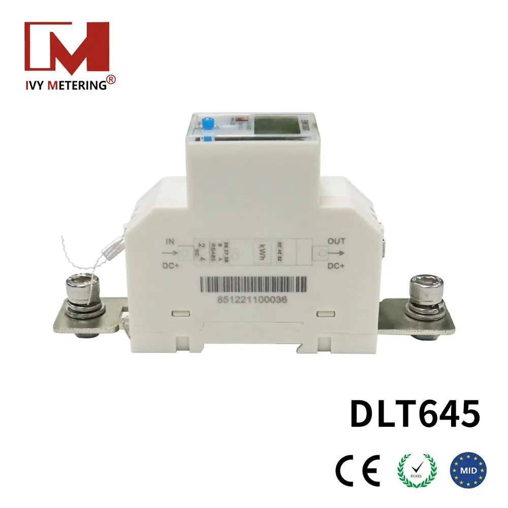 EM613001 Solar PV Measuring Device Din Rail Shunt 40-400V DC Smart Elecric Energy Meter RS485