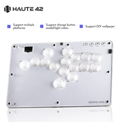 Haute42- COSMOX Leverless Controller Arcade Fighting Games For PC/PS3/PS4/PS5 XBOX Switch Steam Stick Keyboard Rims Button Rim