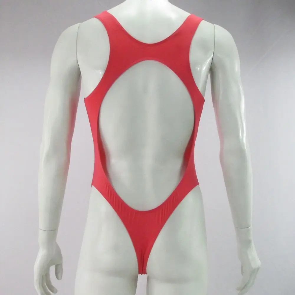 Mens G3932 bodysuit Thong Leotard Nylon spandex High Cut new style Silky Thin Jersey