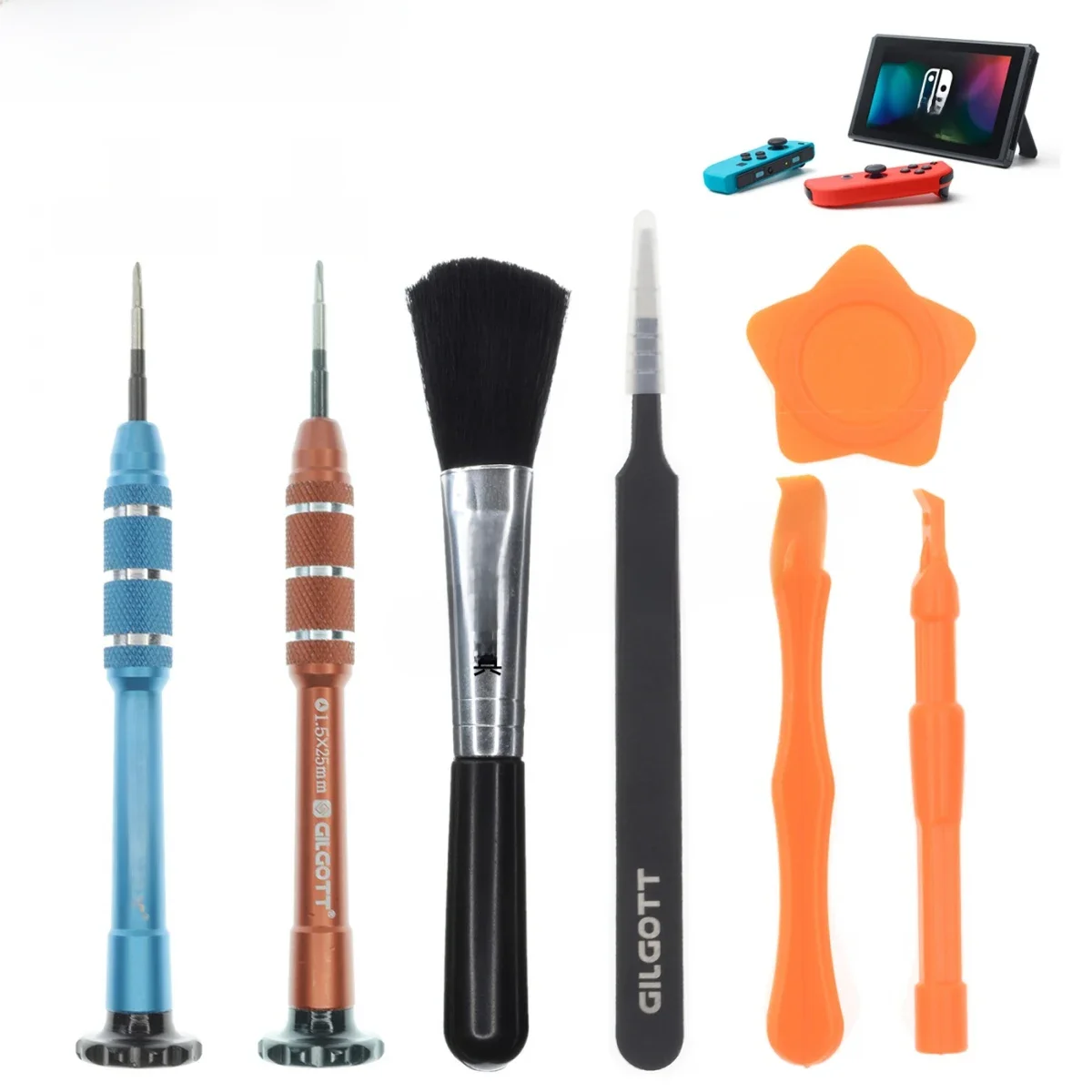 GILGOTT 7 pièces/ensemble PH000 Phillips Triwing Y00 1.5MM tournevis pince Spudger Kit d'outils ouverts pour Nintendo Switch Lite NS Joycon