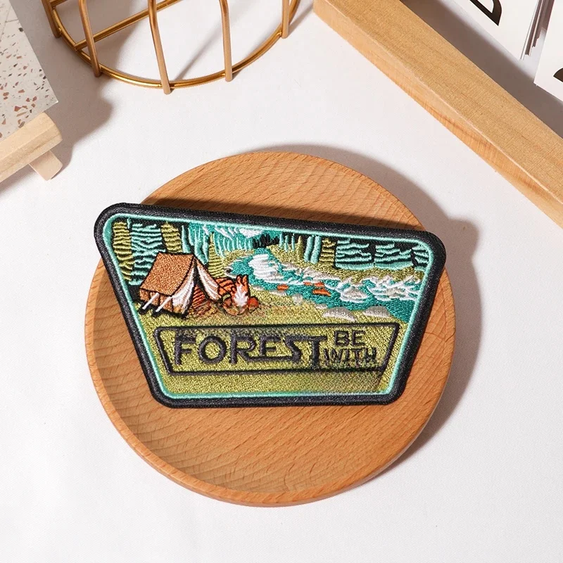 Patch brodé de parc forestier, 1 pièce, rétro, voyage en plein air, Badge magique pour amoureux de la Nature, pour vêtements, veste, sac, chapeau de camionneur, cadeau DIY