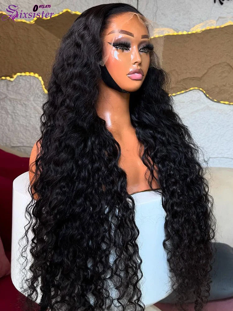 

30 32 Inch Curly 13x4 13x6 Lace Frontal Human Hair Wig Loose Deep Wave Transparent Lace Frontal Natural Color 200% Density Curly