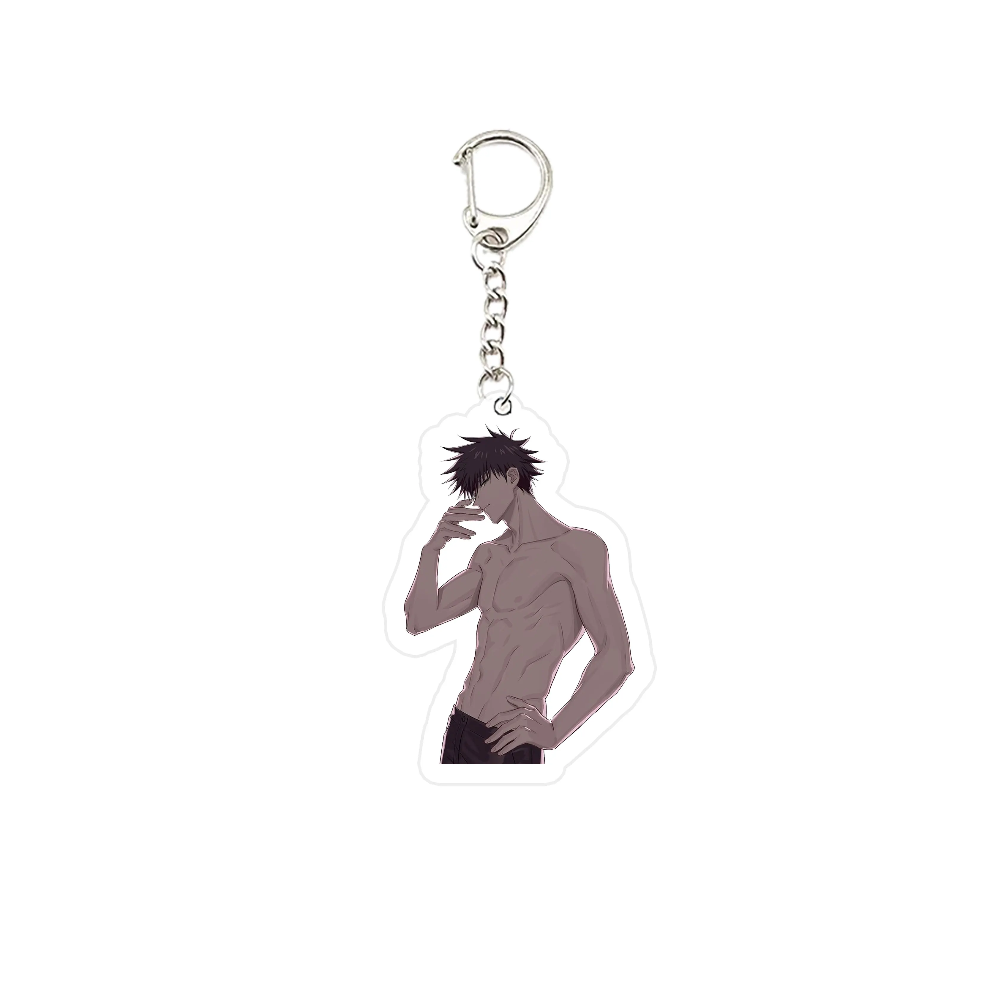 Acrylic Pendant Geto Gojo Keyring Chains Anime Jujutsu Kaisen KeyChain jjk KeyRing for Accessories Bag Jewelry Gifts