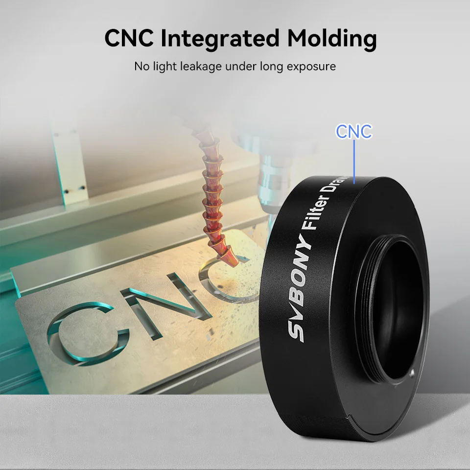 SVBONY w całości z metalu 2-calowy uchwyt filtra do szuflady filtra SV226 czarny suwak szuflady filtra teleskopu 2 cale do astrofotografii