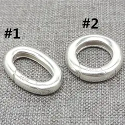 925 Sterling Silver Oval Circle Clasp for Pearl Bracelet Necklace